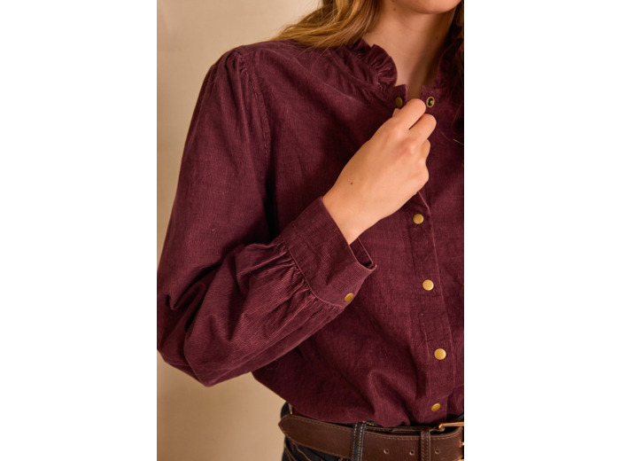Blouse SERAPHINE en velours 100% coton