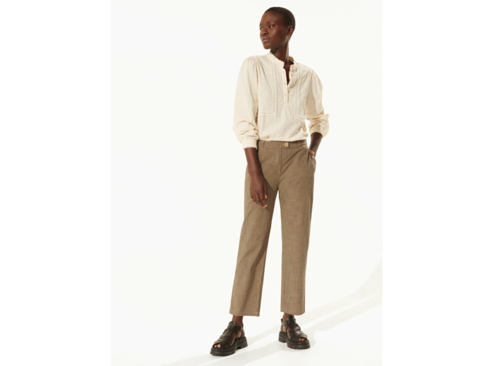Pantalon droit fauve