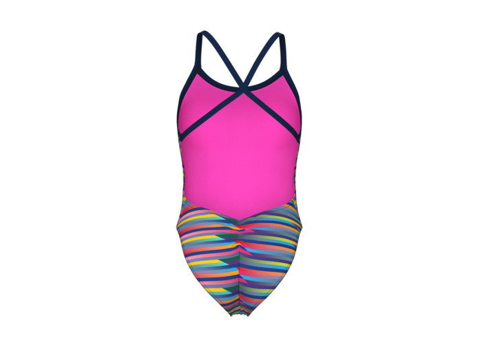 Maillot de bain arena Performance Racing Stripe XCriss Cross Back pour femmes