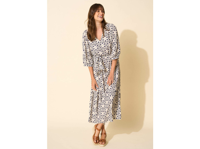 Robe imprimé à manches courtes