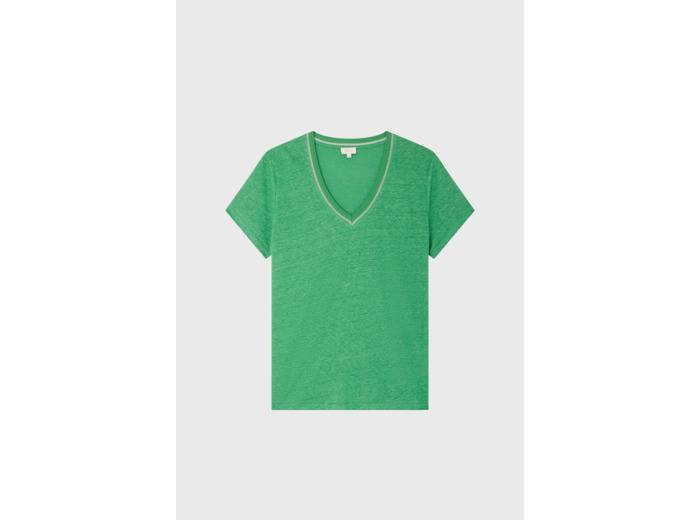 T-shirt V en lin - MAGALI