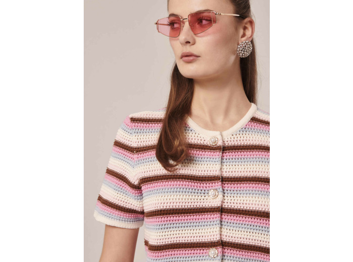 Gilet Gemila Rose en Coton Biologique Ocs