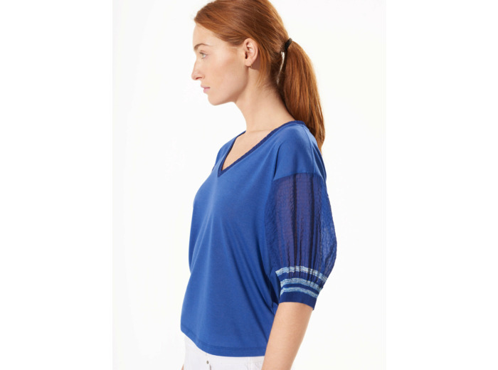 T-shirt bleu indigo