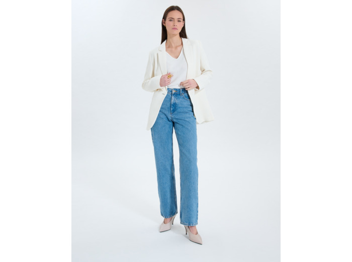 Jean mom baby blue