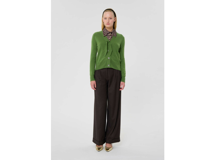 Gilet Germain Cactus en Laine Mercerisée