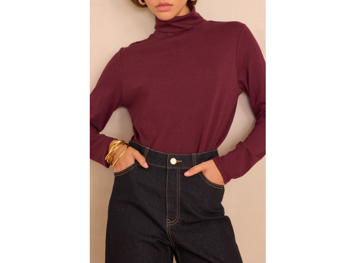 T-shirt col roulé FERGUIE en coton
