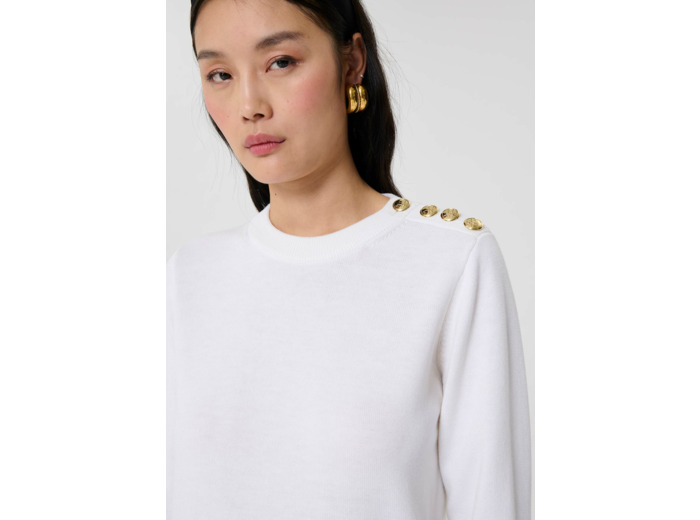 Pull Prunette Ecru en Polyester