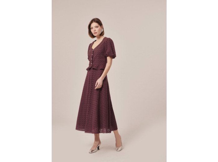 Jupe Jessie Chocolat en Coton