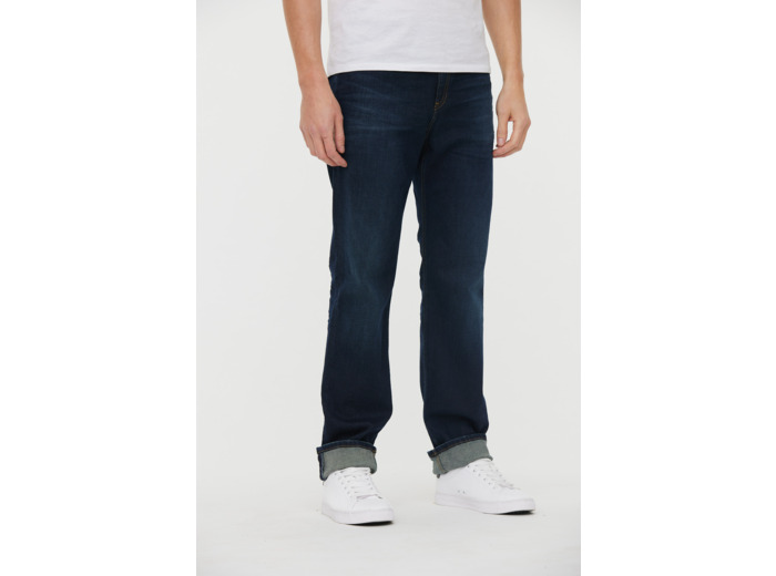 Pantalon taille haute, coupe confort