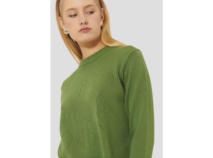 Pull Preppy Cactus en Laine Merinos