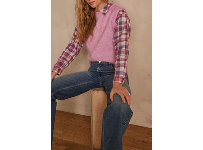 Pull sans manches en mohair SCOTT