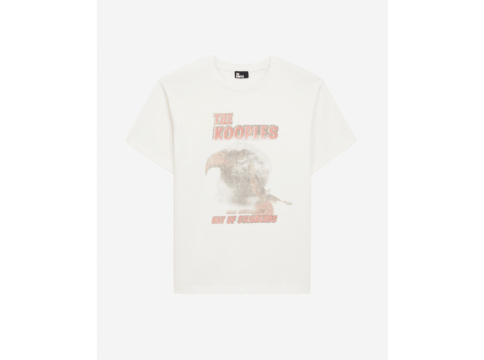 T-Shirt Manches Courtes Avec Print Aigle ecru