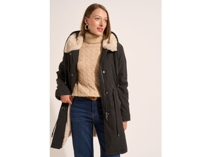Parka longue à capuche