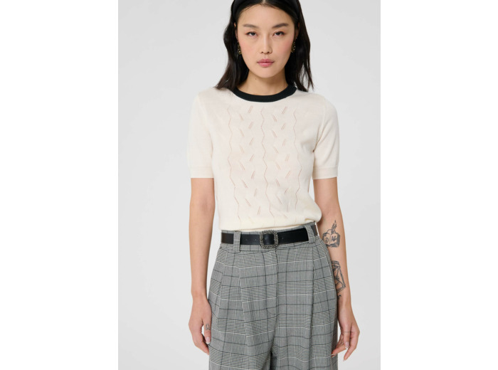 Pull Pontaven Ecru en Laine Merinos Extrafine