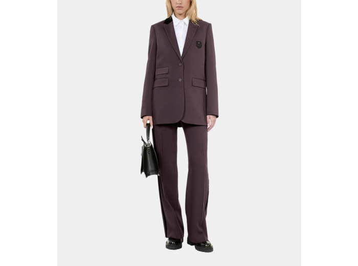 Veste Tailleur En Laine Marron brown
