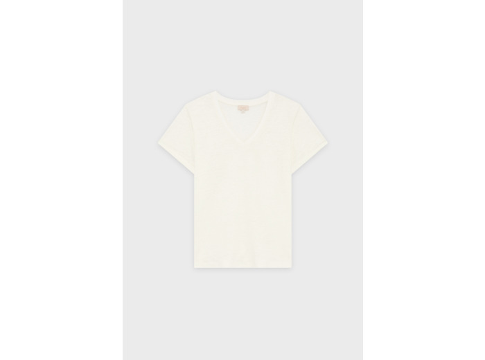T-shirt V en lin - GUYLAINE