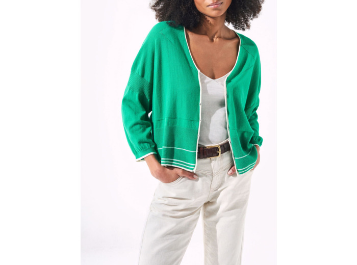 Cardigan chlorophylle