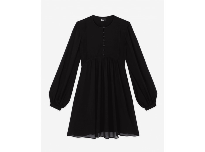 Robe Courte Manches Longues Avec Galons black
