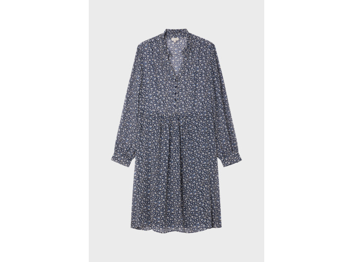 Robe courte imprimé floral bicolore - SHANA