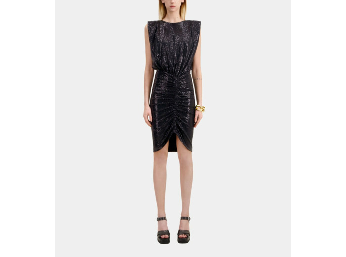 Robe Courte Noire À Paillettes black
