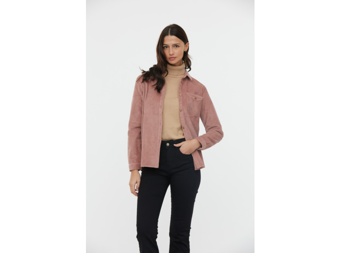 Chemise en velours corduroy et poche poitrine
