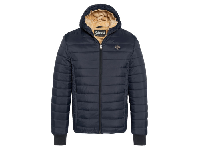 Doudoune à capuche ultra légère doublée polaire