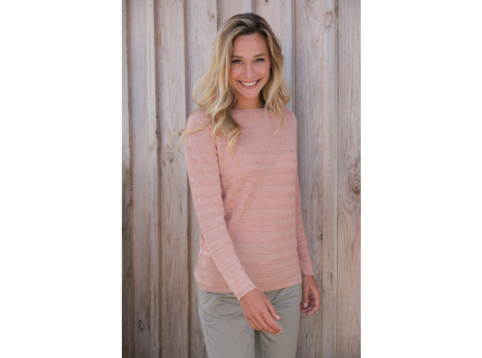 Pull femme col rond Azurite