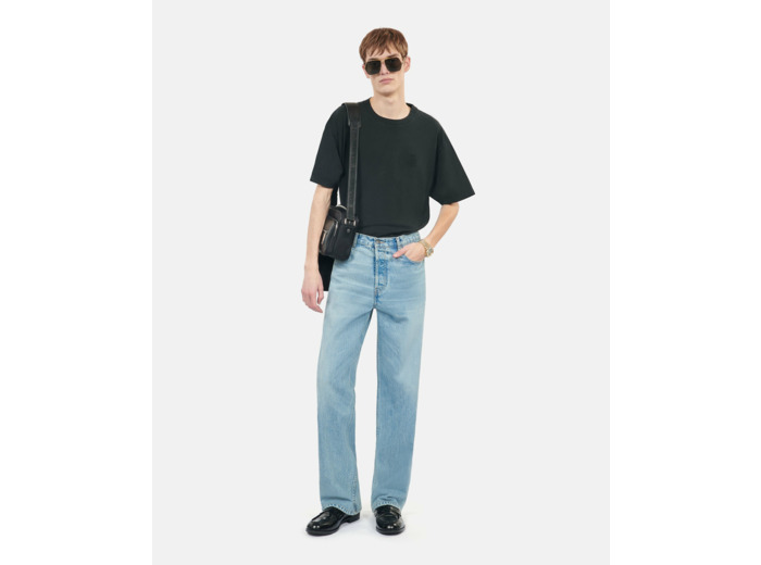 T-Shirt Noir Logo black washed