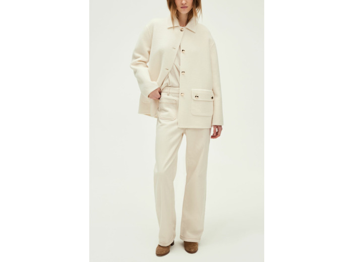 Veste en laine double face bouclée - SIA