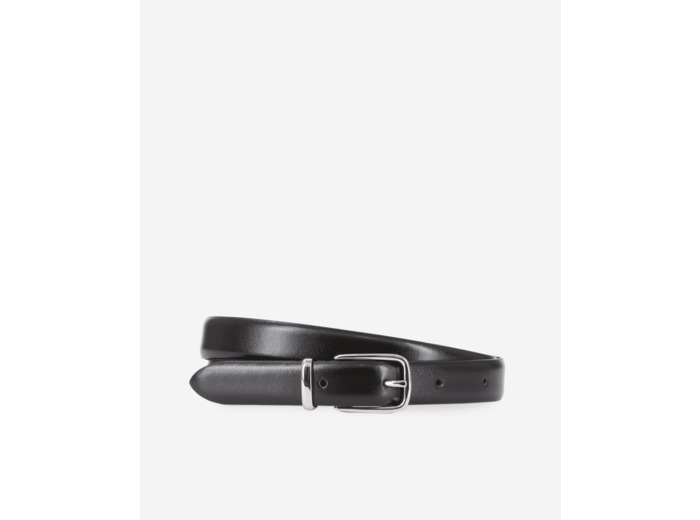 Ceinture En Cuir Glacé Noir black