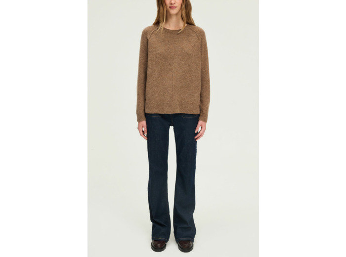 Pull à col rond en laine chinée - ELEAN