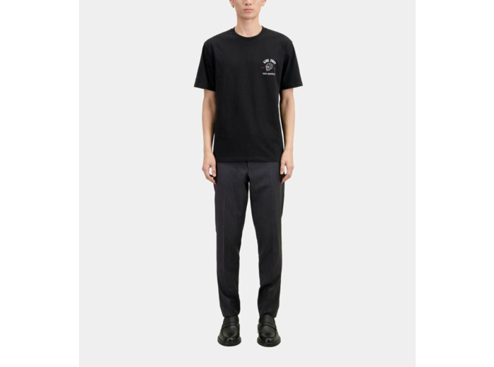 T-shirt manches courtes avec broderie et print skull black