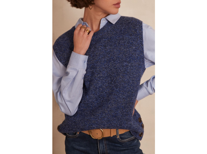 Pull sans manches en laine LEROY