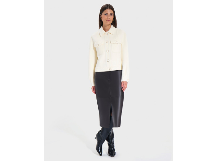 Veste Vailly Ecru en Laine