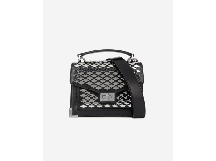 Sac Emily Small En Cuir Noir Avec Clous black