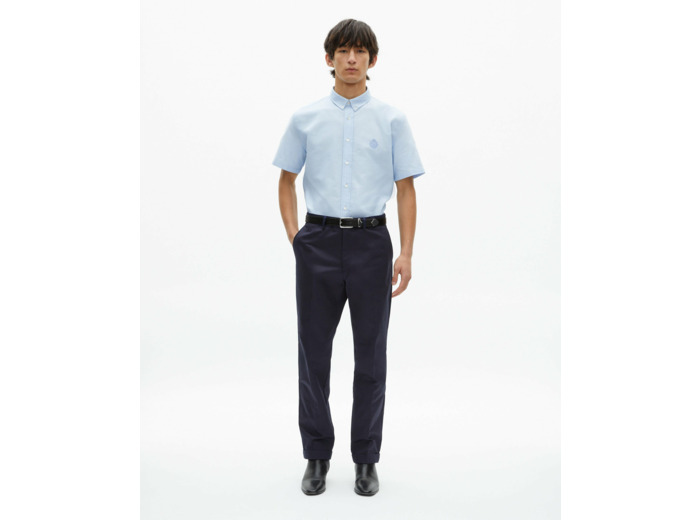 Pantalon Large Avec Bouton Au Dos dark navy
