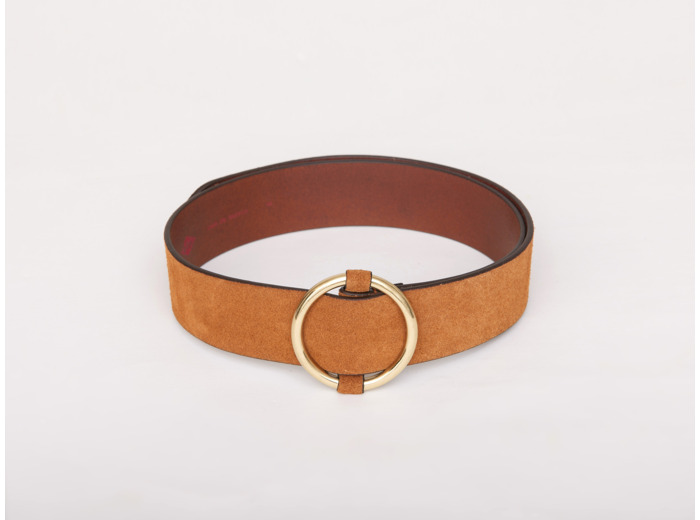 Ceinture en nubuck boucle cercle