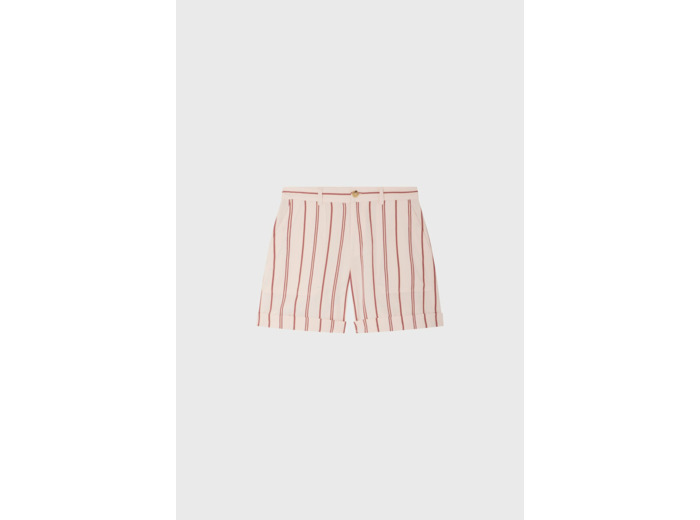 Short rose à rayures - CARLA