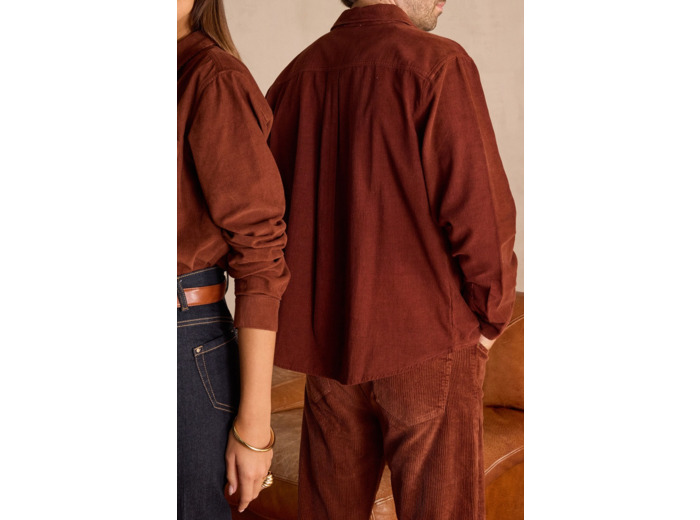 Chemise en velours côtelé unisexe en 100% coton INTREPIDE
