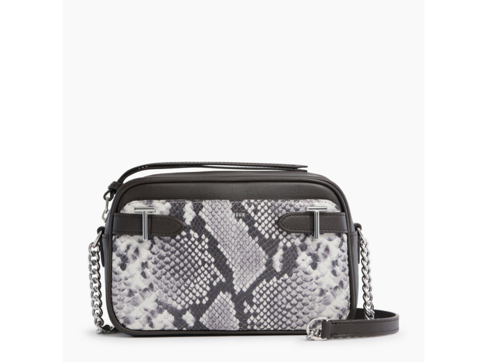 Sac bandoulière Laura en cuir effet python