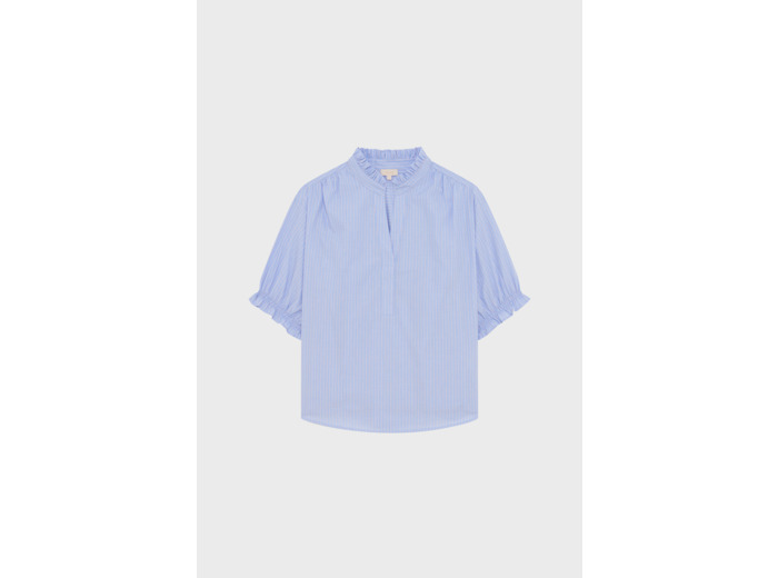 Blouse rayée à volants