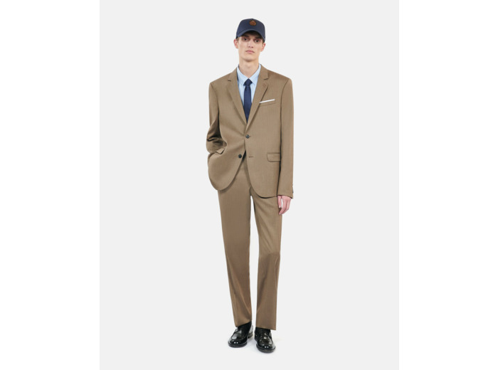 Pantalon De Costume Marron Clair En Laine brown