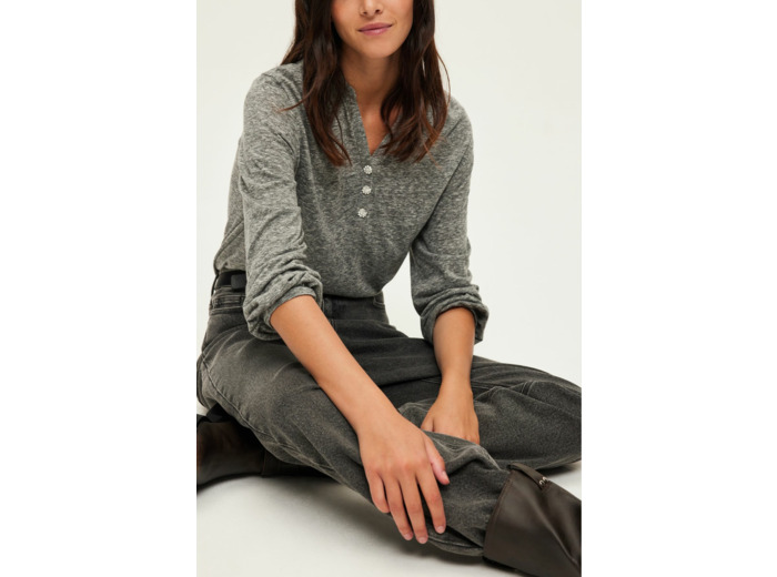 T-shirt manches longues et strass - ALYS