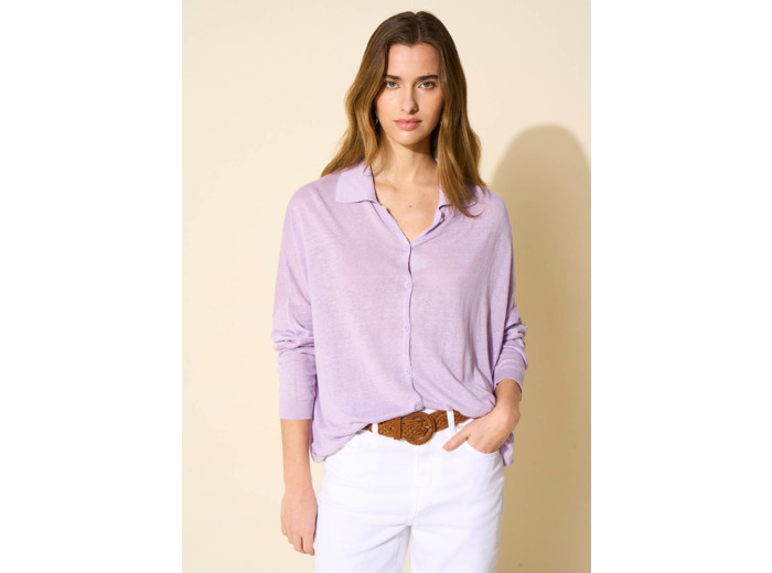 Gilet ample avec col polo