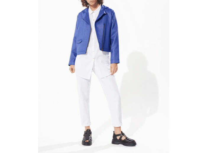 Blouson bleu electrique
