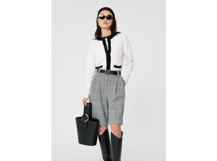 Gilet Granville Ecru en Laine Merinos Extrafine