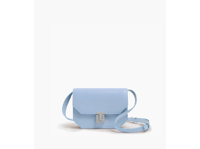 Petit sac bandoulière Rose en cuir lisse