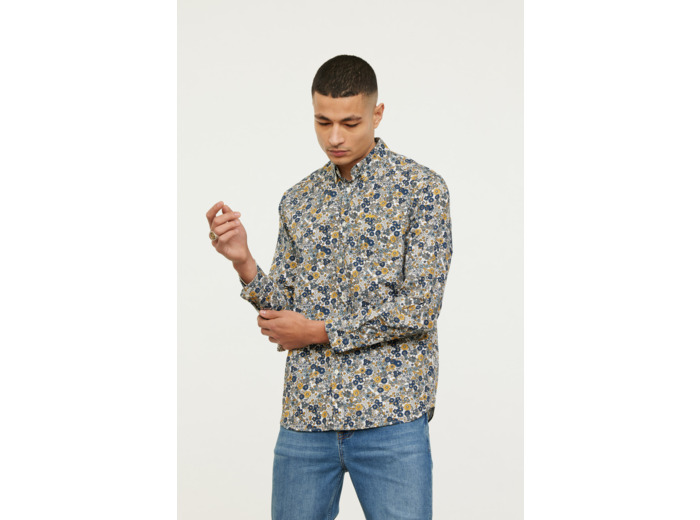 Chemise allover avec poche et broderie poitrine