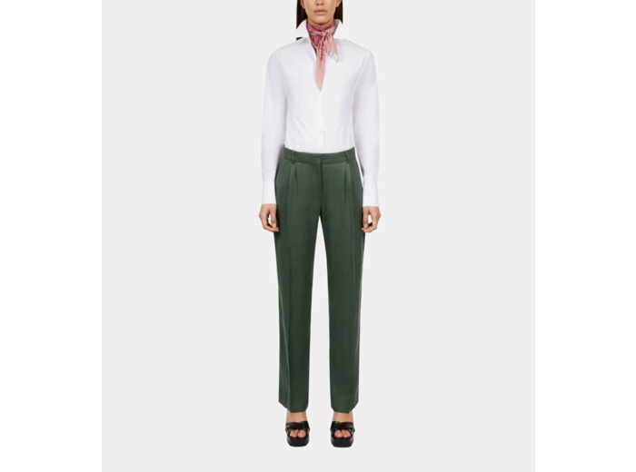 Pantalon Tailleur Vert wood kaki