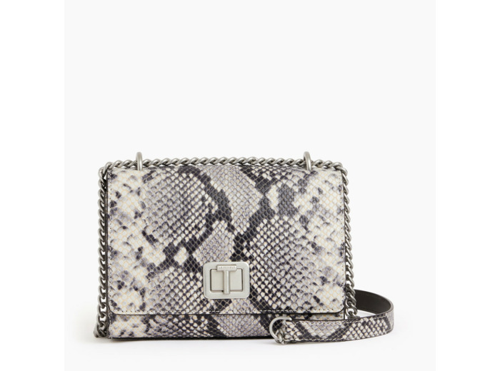 Petit sac bandoulière Eva en cuir effet python